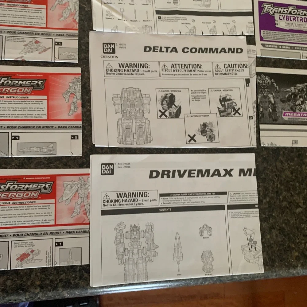 Transformers‎ Instruction Manual Lot w/ Comic Cybertron Energon Universe Vintage